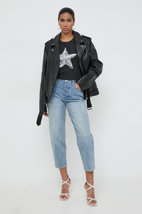 Bavlněné tričko Guess W4GI00.K9RM1 šedá SS24