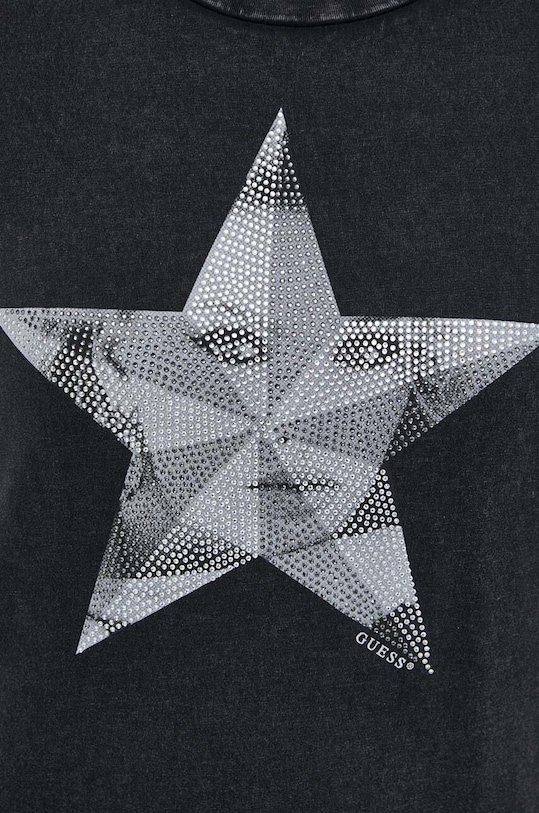 Bavlněné tričko Guess W4GI00.K9RM1 šedá