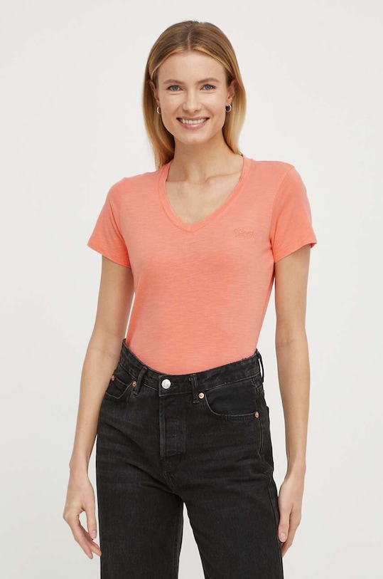 Guess tricou W4GI66.KC8T0 portocaliu SS24
