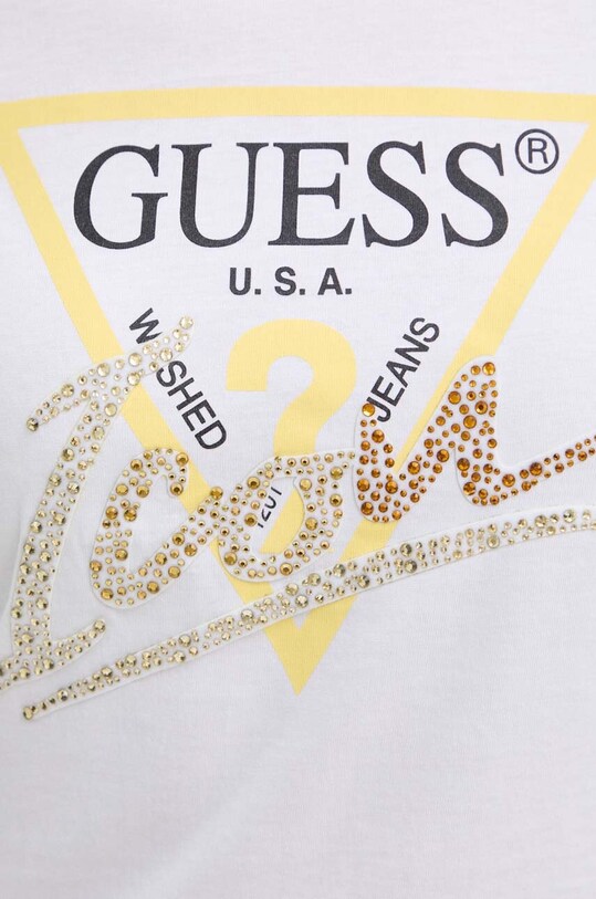 Guess t-shirt bawełniany W4GI20.I3Z14 biały