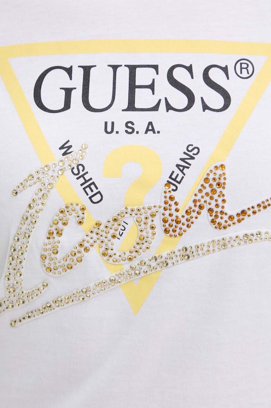 Guess tricou din bumbac W4GI20.I3Z14 alb