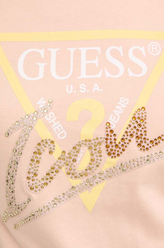 Хлопковая футболка Guess W4GI20.I3Z14 оранжевый