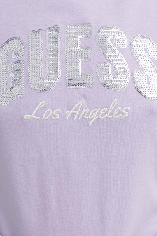 Guess t-shirt bawełniany fioletowy W4GI31.I3Z14