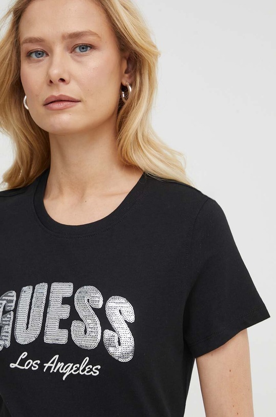 Guess pamut póló fekete W4GI31.I3Z14