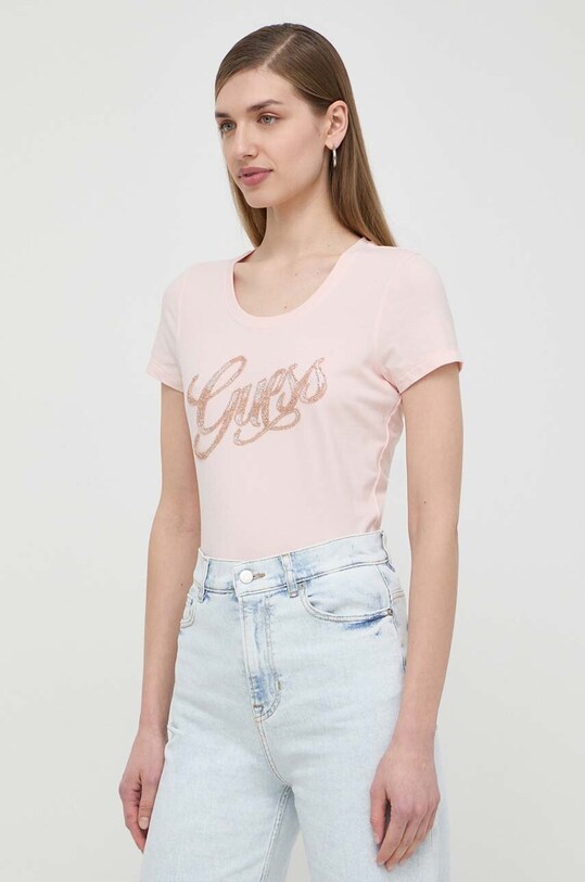 Футболка Guess W4GI30.J1314 рожевий SS24