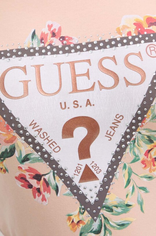 Guess t-shirt W4GI24.J1314 pomarańczowy