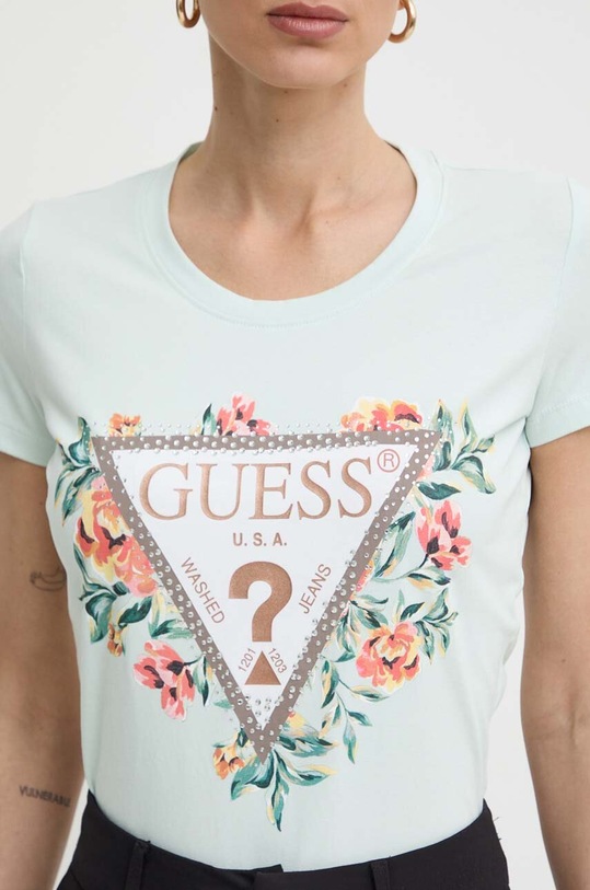 Guess tricou W4GI24.J1314 turcoaz