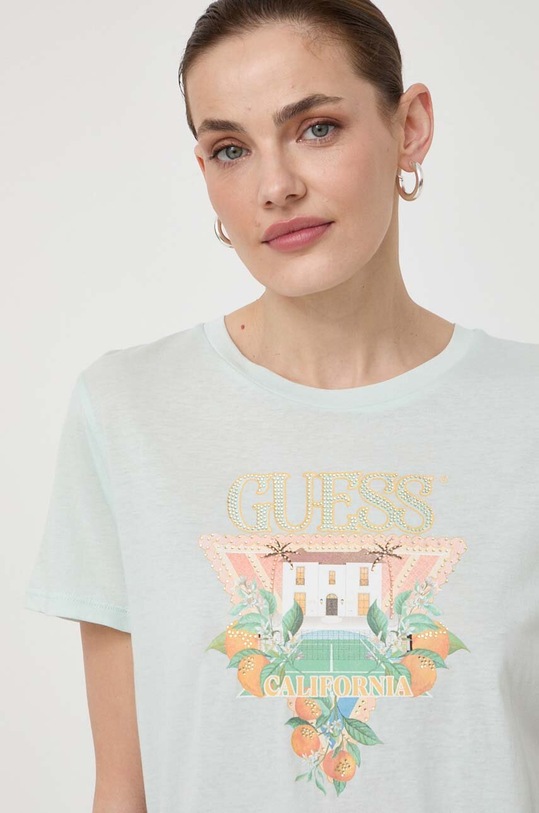 Guess t-shirt zielony W4GI53.K9SN1
