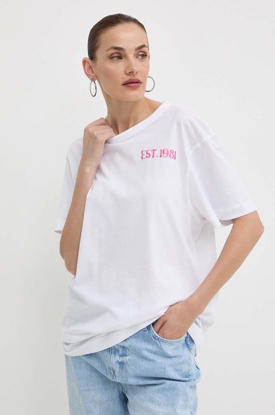 Odzież Guess t-shirt bawełniany W4GI19.JA914 biały