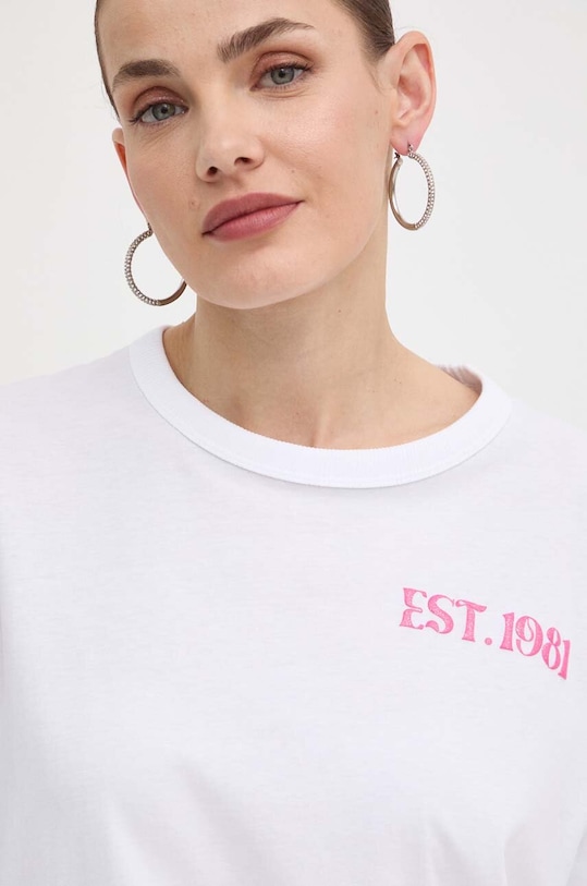 Guess t-shirt bawełniany W4GI19.JA914 biały