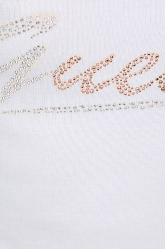 Guess top din bumbac W4GP16.K1814 alb