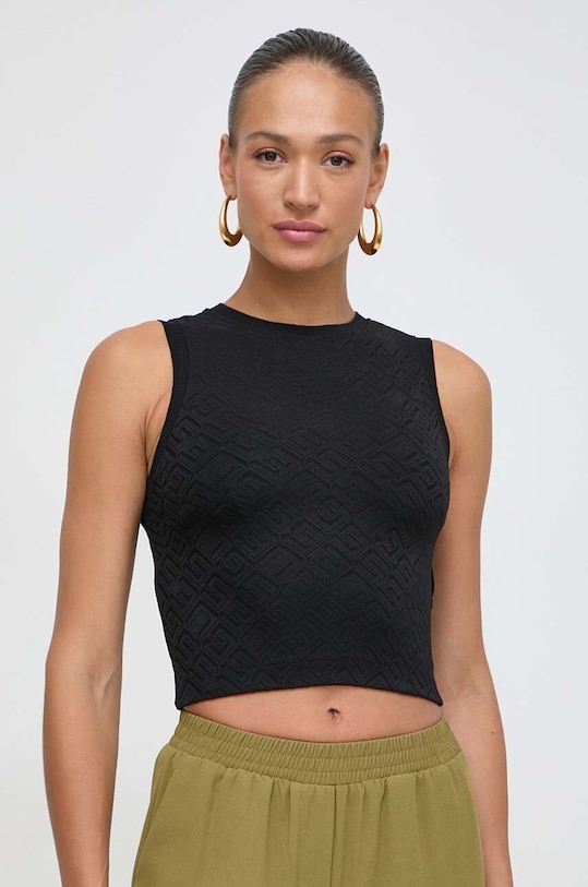 Guess top OFELIA wzorzyste czarny W4GP52.KBYN0