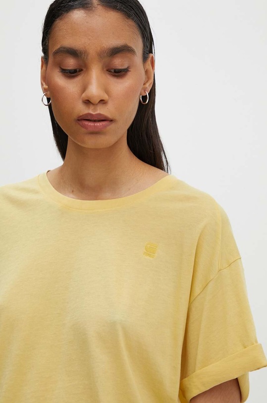 G-Star t-shirt bawełniany żółty D24524.4107