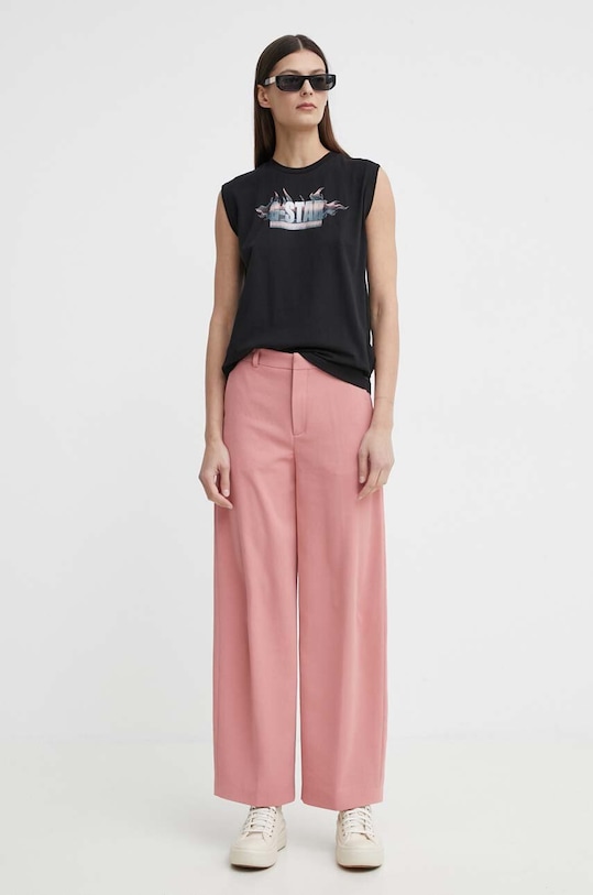 G-Star top bawełniany D24520.C954 czarny SS24