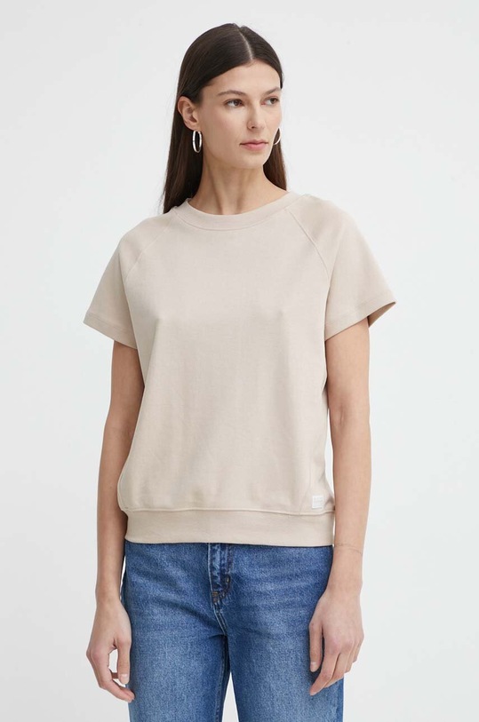 G-Star t-shirt bawełniany bawełna beżowy D24512.C812