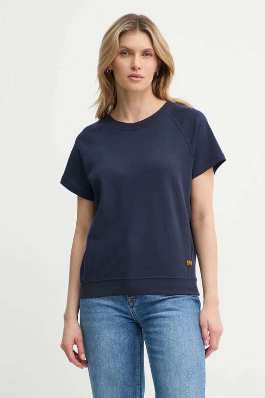 G-Star tricou din bumbac uni bleumarin D24512.C812