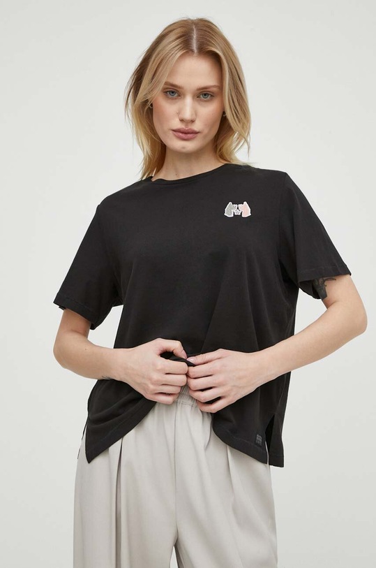 G-Star t-shirt bawełniany aplikacja czarny D24511.A870