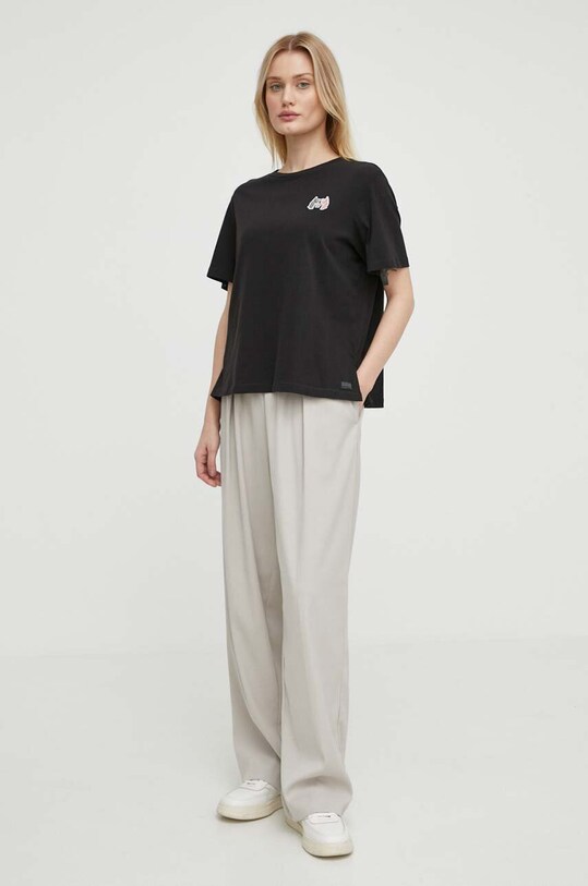 G-Star Raw t-shirt bawełniany D24511.A870 czarny SS24