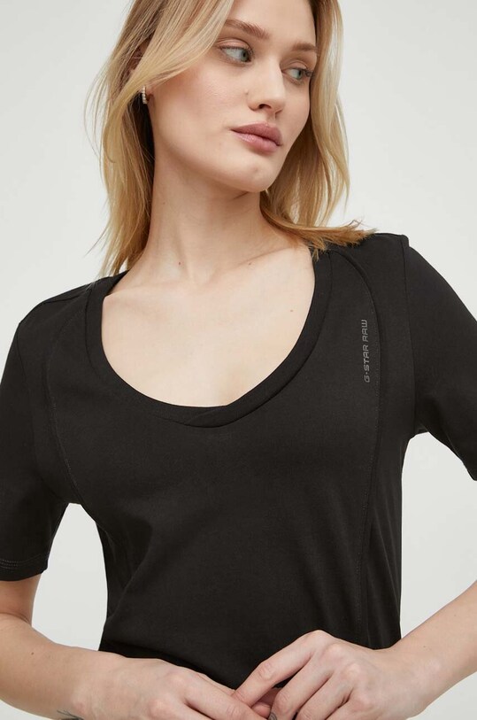 G-Star tricou din bumbac negru D24508.B771
