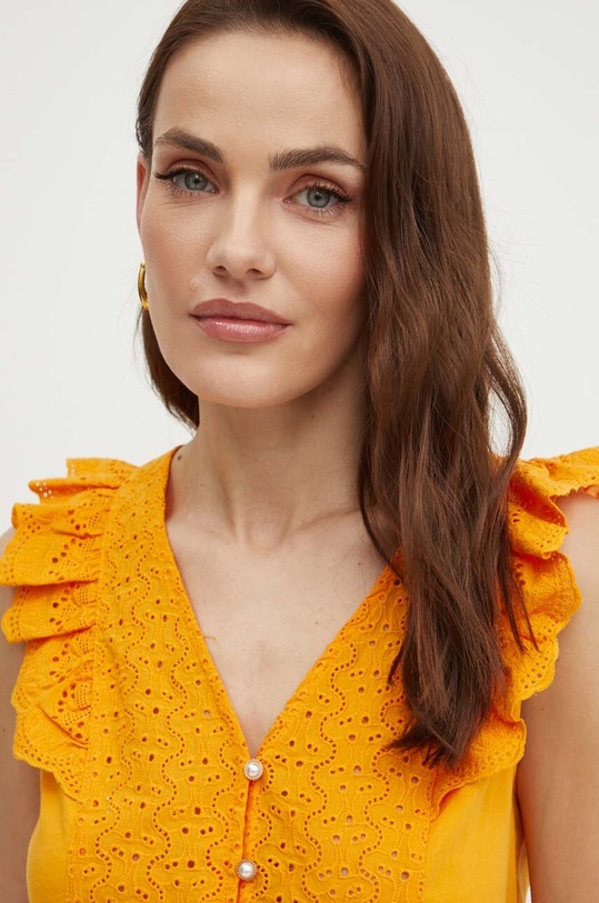 Bavlněná halenka Morgan DODAY1 oranžová DODAY1.MANGUE