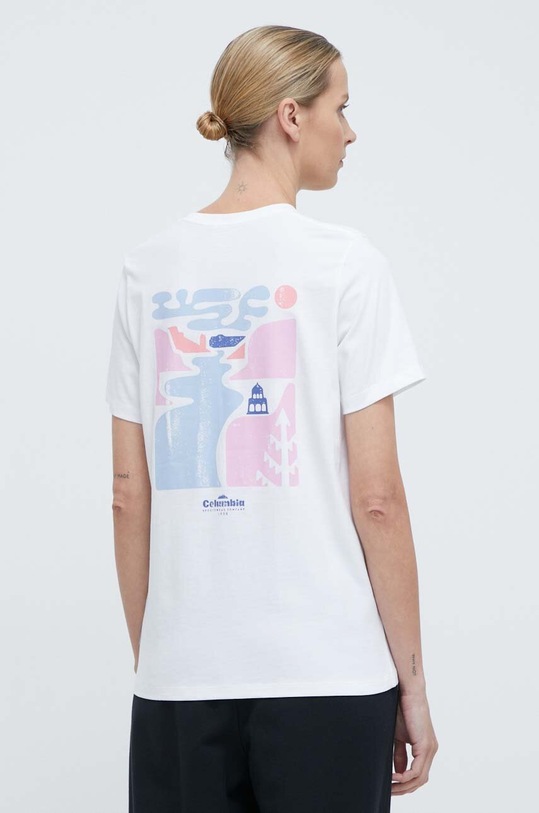 Columbia t-shirt bawełniany Boundless Beauty biały 2036573