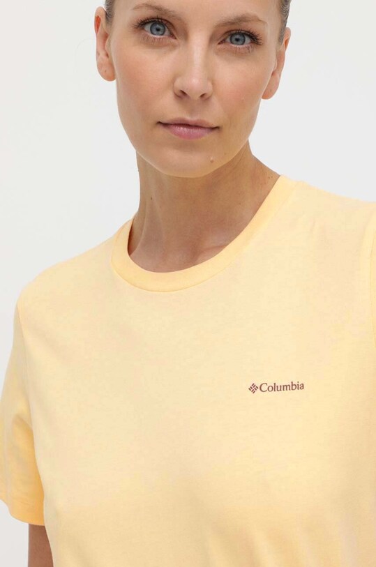 Columbia tricou din bumbac Boundless Beauty galben 2036573