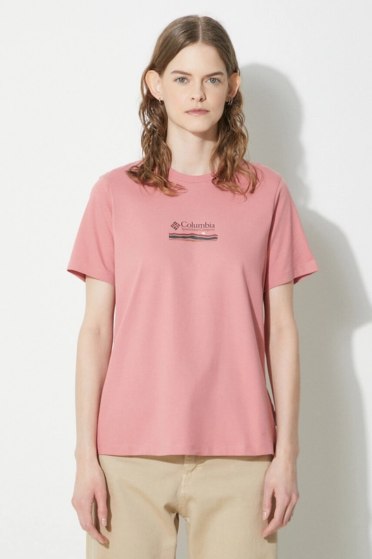 Abbigliamento Columbia t-shirt in cotone Boundless Beauty 2036581 rosa