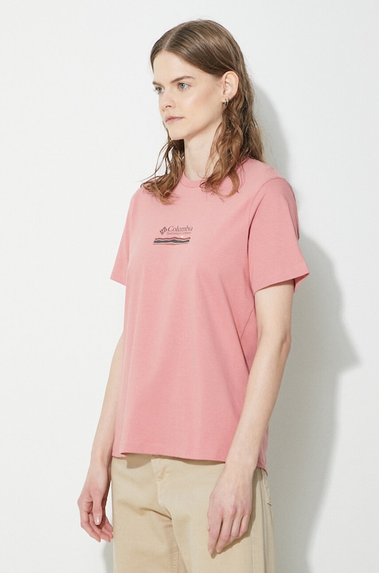 Columbia cotton t-shirt Boundless Beauty 2036581 pink