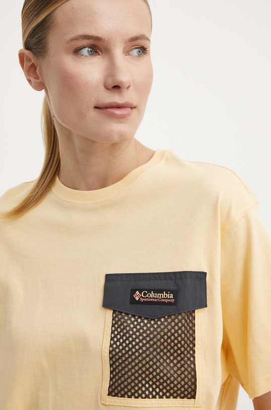 Бавовняна футболка Columbia Painted Peak жовтий 2074491