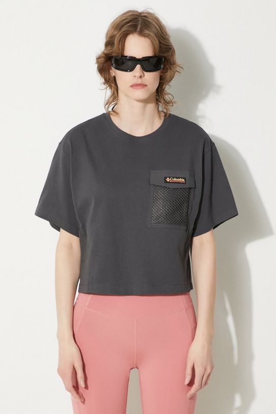 Columbia t-shirt in cotone Painted Peak regolare grigio 2074491