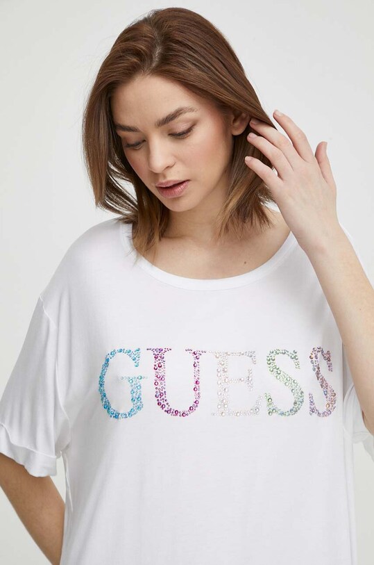 Îmbrăcăminte Guess tricou de plajă E4GI02.K68D2 alb