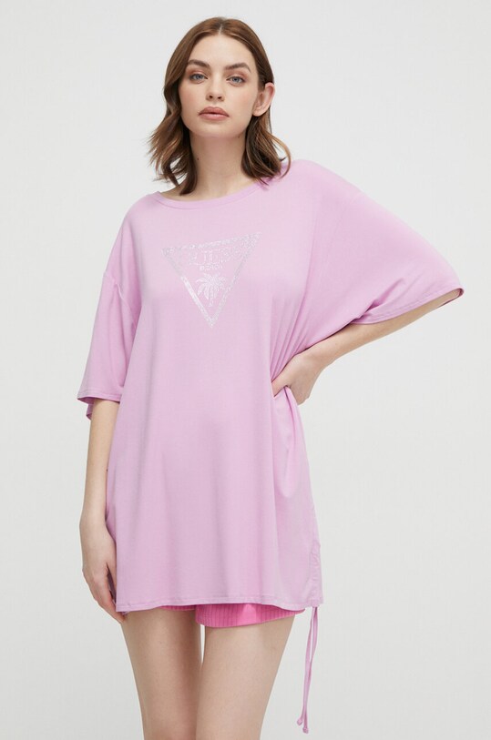 Футболка Guess relaxed фіолетовий E4GI00.K68D2