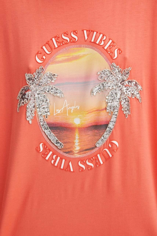 Guess t-shirt E4GI04.K68D2 pomarańczowy