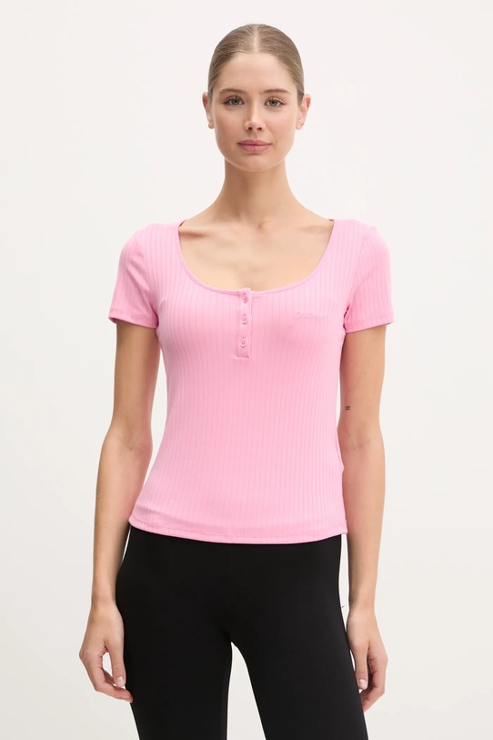 Guess t-shirt różowy O4GP03.KBXB2