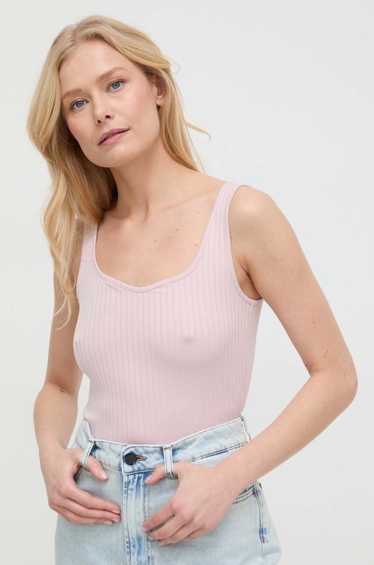 Guess top SAMANTHA elasztánnal rózsaszín O3BP00.KBXB2