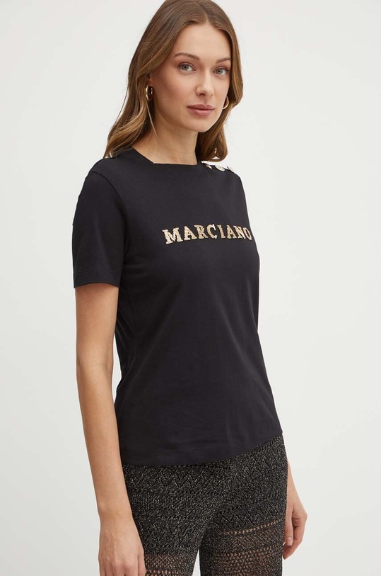 Bavlněné tričko Marciano Guess VIVIANA černá 4GGP18.6255A