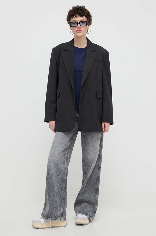 Bavlněné tričko Superdry W1011122A.ZRN námořnická modř SS24