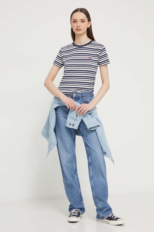 Бавовняна футболка Superdry W1011428A.2JL темно-синій SS24