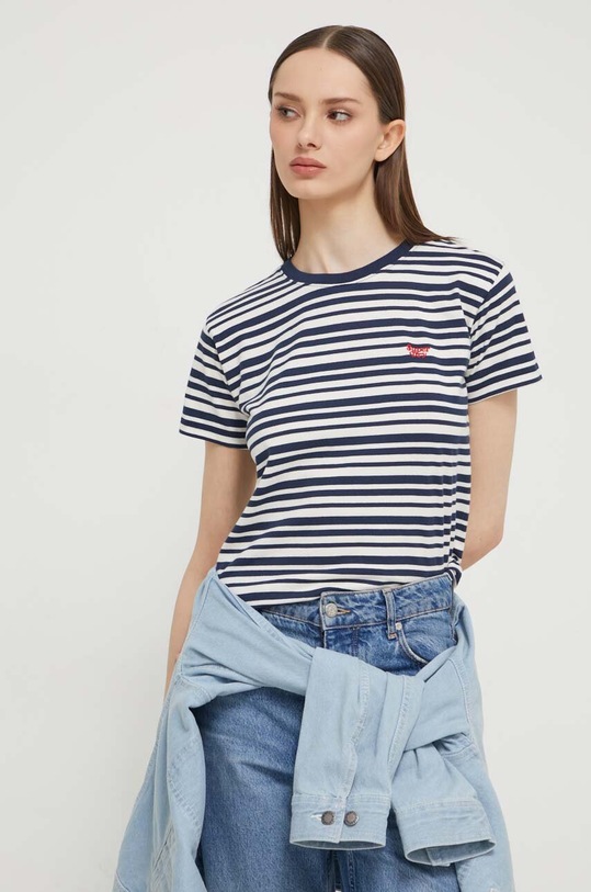 Бавовняна футболка Superdry темно-синій W1011428A.2JL