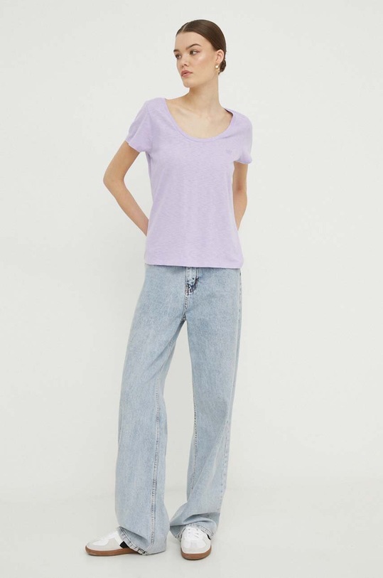 Superdry t-shirt W1011381A.1KX fioletowy SS24