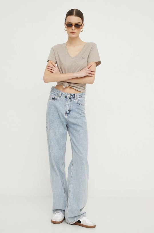 Superdry t-shirt W1011181A.1EX beżowy SS24