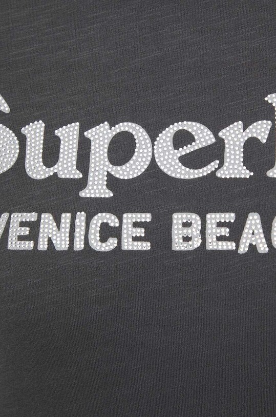 Бавовняна футболка Superdry W1011403A.PKT сірий