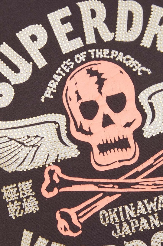 Bavlněné tričko Superdry W1011391A.AWF hnědá