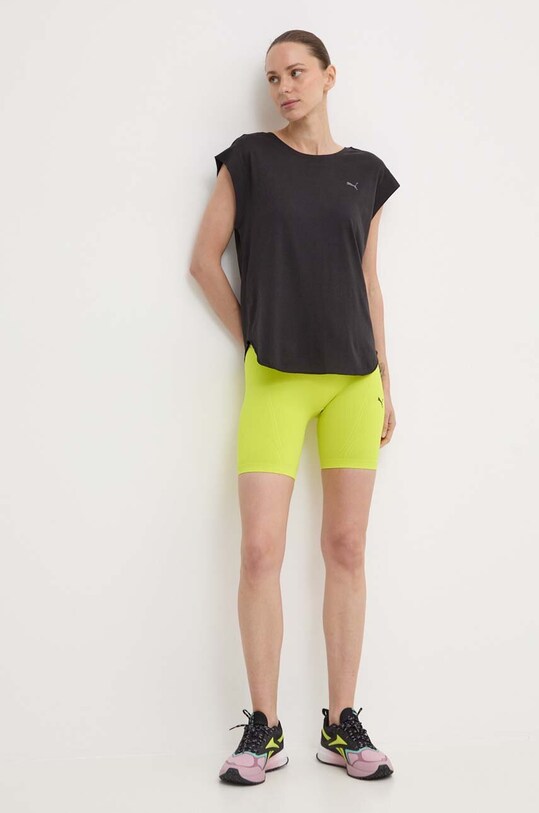 Tričko na jogu Puma Studio Foundation 524845 čierna AW24