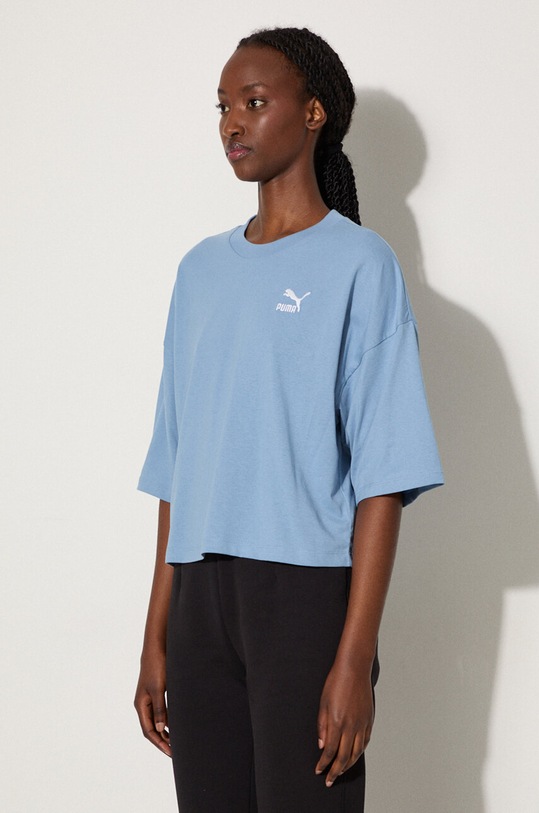Îmbrăcăminte Puma tricou din bumbac 624226 albastru