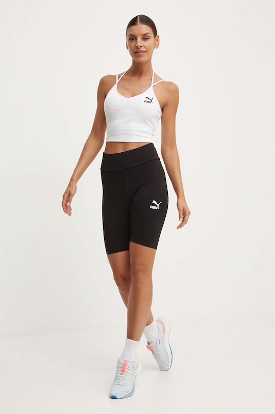 Top Puma Classics Ribbed Crop Top 0 624255 λευκό SS24