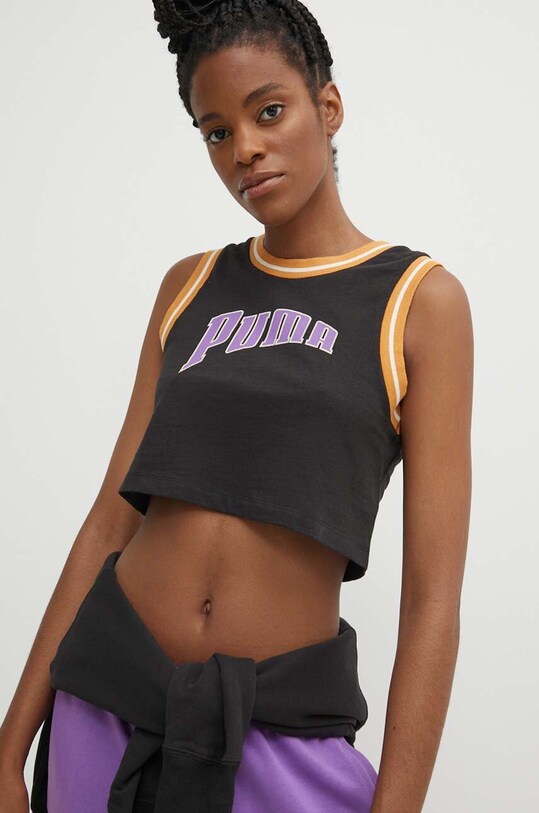 Бавовняний топ Puma Graphic бавовна чорний 625024.