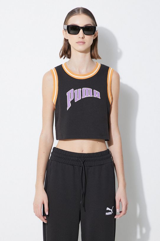 Puma top in cotone Graphic slim nero 625024.