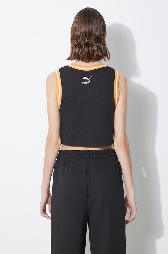 Odzież Puma top bawełniany Graphic 625024. czarny