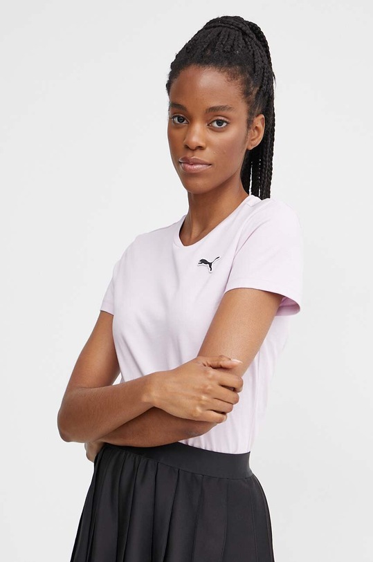Bavlnené tričko Puma BETTER ESSENTIALS fialová 675986